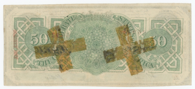 T-57 1863 Confederate States of America CSA $50 Note PF-12 CR-415 (64157)