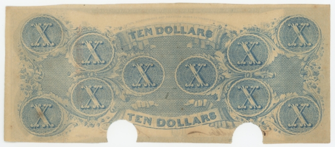 T-59 1863 Confederate States of America CSA $10 Note PF-19 CR-442 (64169)