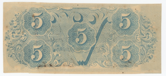 T-60 1863 Confederate States of America CSA $5 Note PF-27 CR-464 (64171)