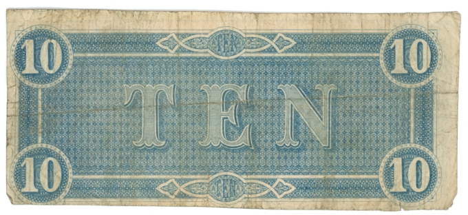 T-68 1864 Confederate States of America $10 Note PF-20 CR-546 (64188)