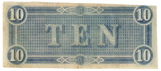 T-68 1864 Confederate States of America $10 Note PF-21 CR-547 (64186)