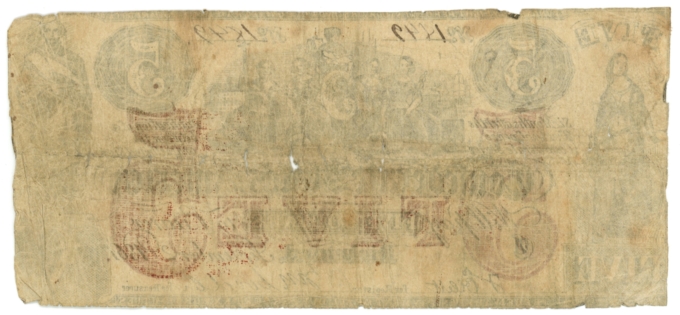 CT-31 1861 Confederate States of America CSA $5 Note CTFT (64206)
