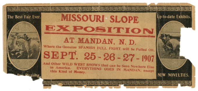 1907 Missouri Slope Exposition Mandan North Dakota CSA Ad Note (64099)