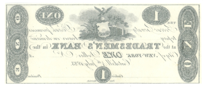 1823 Greene County Bank Catskill New York NY $1 Obsolete Note (64226)