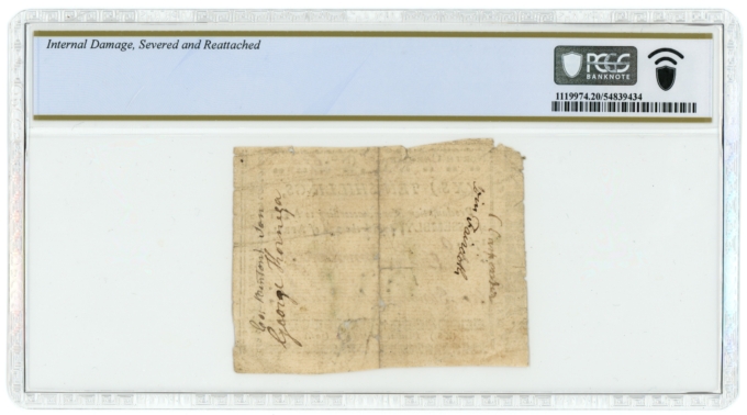 1761 10 Shillings North Carolina Colonial Currency Fr.NC-122 PCGS VF20 Details