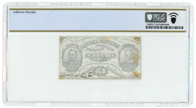 FR-1275SP 15c Fractional Currency Note Obverse Specimen Auto Sig PCGS 63 Details