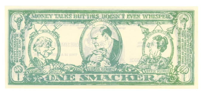 Charlie McCarthy Mazuma Money Talks One Genuine Bogus Bill One Smacker (A0011)