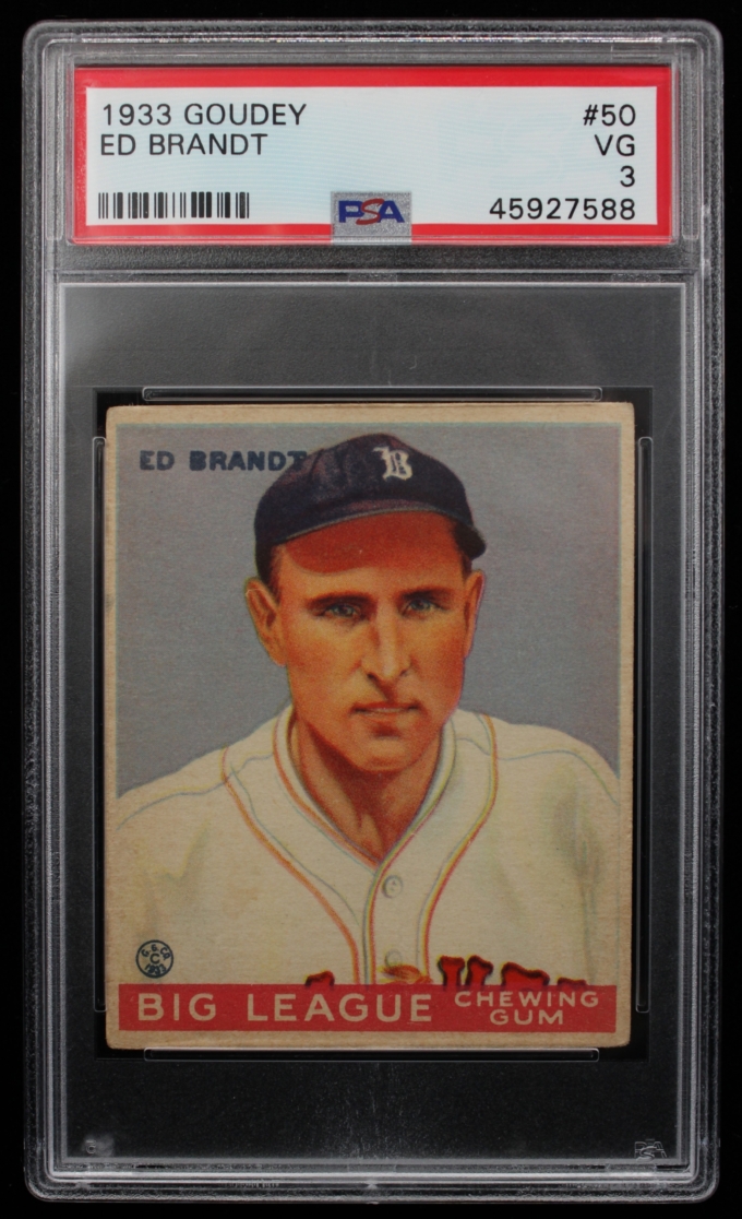 1933 Goudey #50 Ed Brandt Boston Braves Card PSA VG 3 (63683)
