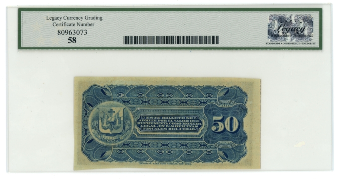 188x SCWPM#S102r 50 Centavos Dominican Republic Legacy 58 (L5331)