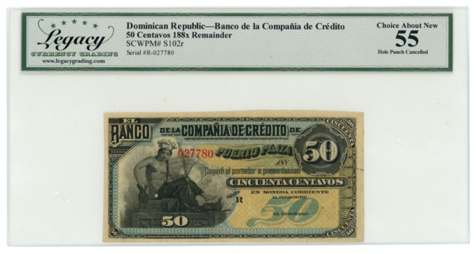 188X SCWPM#S102r 50 Centavos Dominican Republic Legacy 55 (L5332)