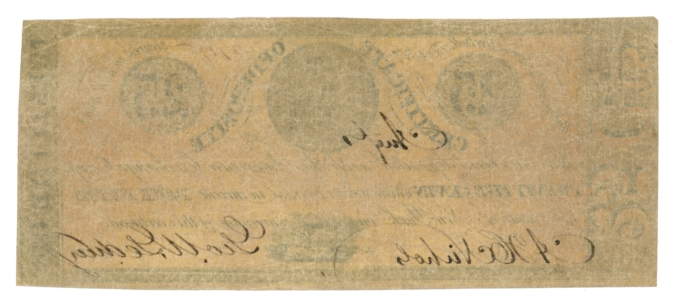 1837 American Exchange Company New York City NY 25c Obsolete Note (64438)