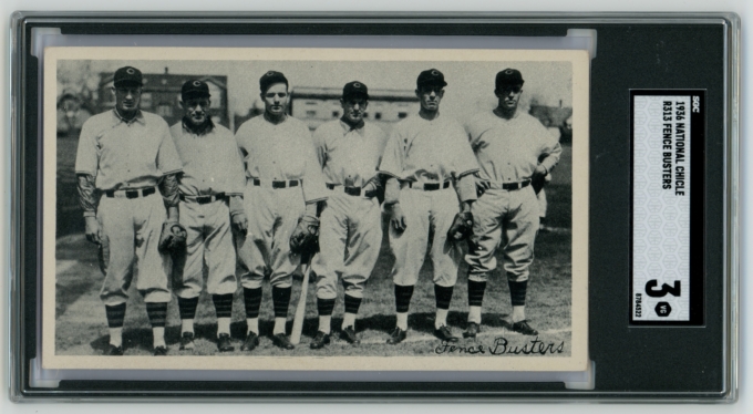 1936 National Chicle R313 Fence Busters Chicago Cubs SGC VG 3 (64594)