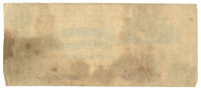 T-28 1861 Confederate States of America CSA $10 Note PF-9 CR-236 (64637)
