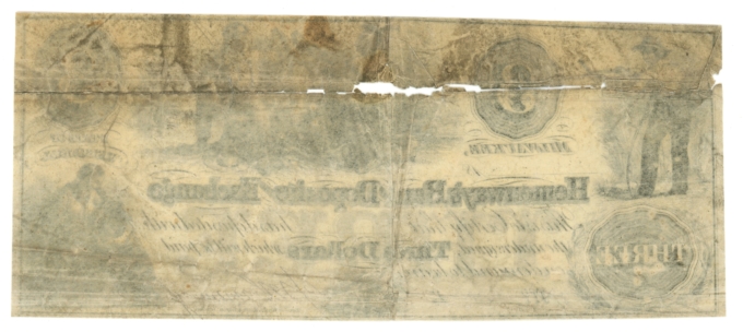 18XX Hemenway's Bank of Deposite & Exchange Milwaukee WI $3 Obsolete (64639)
