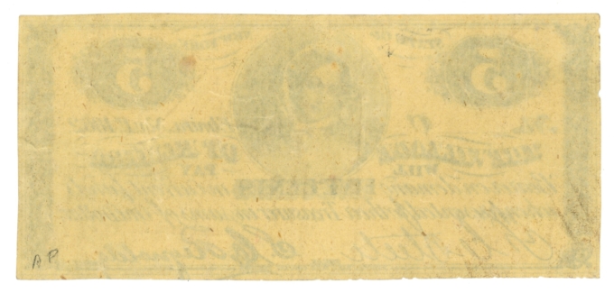 1862 Village of Elmira New York NY 5c Obsolete Note (64644)