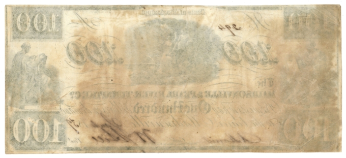 1839 Madisonville & Pearl River Turnpike Co. Mississippi MS $100 Obsolete 64647