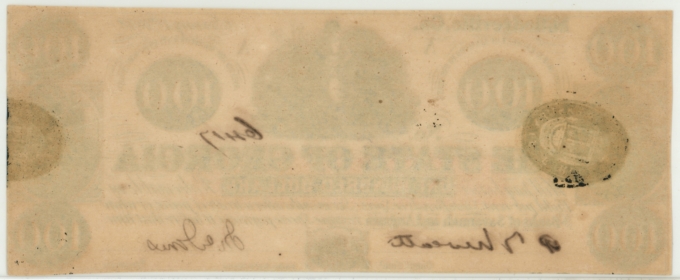 1862 State of Georgia Milledgeville GA $100 Obsolete Note PCGS UNC 63PPQ CR-1