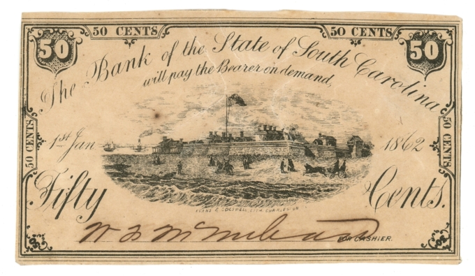 1862 Bank of the State of South Carolina SC 50C S-480 (L6023)