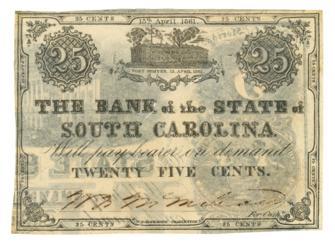 1861 Bank of the State of South Carolina SC 25C S-673 (L6027)