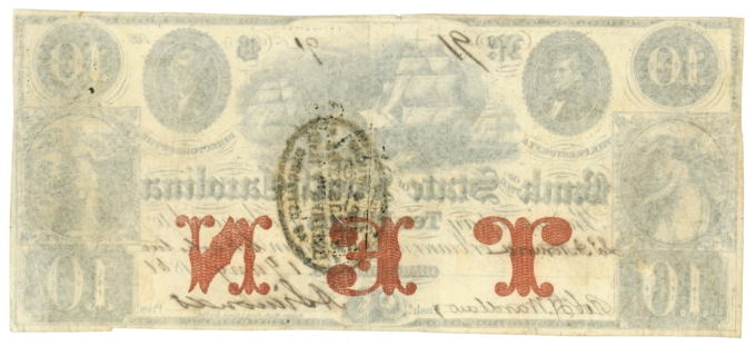 1861 Bank of the State of South Carolina $10 SC S-585 (L6028)