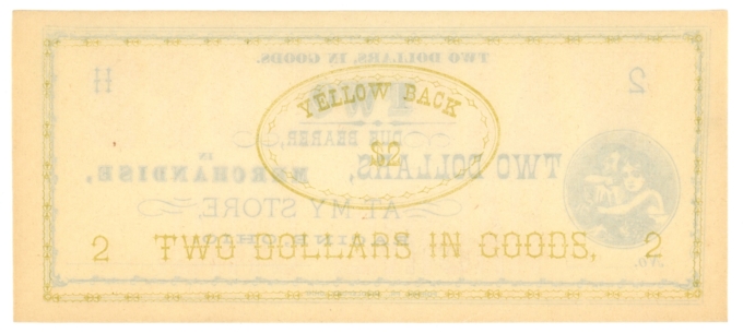 ND Racine Ohio $2 Obsolete Scrip - Yellow Back (D63281)