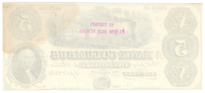18XX Bank of Columbus Georgia $5 GA (A0099)