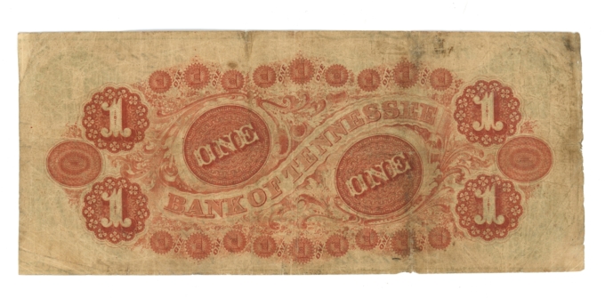 1861 Bank of Tennessee, Nashville $1 (A0102)