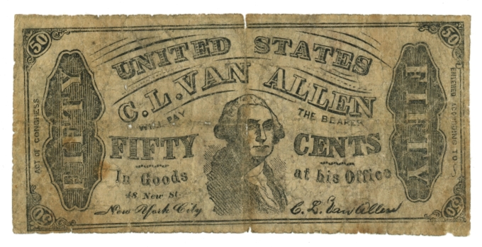 ND US C.L Van Allen 50 Cents New York City NY (L6043)