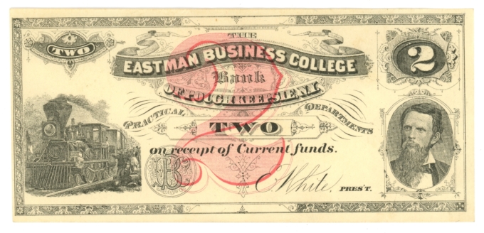 ND Eastman Business College Bank Poughkeepsie NY $2 (L6048)