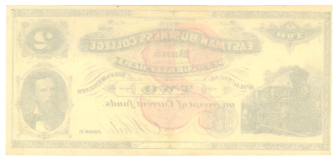 ND Eastman Business College Bank Poughkeepsie NY $2 (L6048)