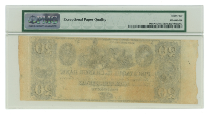 18__ New Hampshire $20 Piscataqua Exch. Bank PMG 64EPQ (L6070)