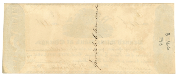 1839 Branch State Bank at Chicago Illinois IL $5 Obsolete - IL & MI Canal L6089