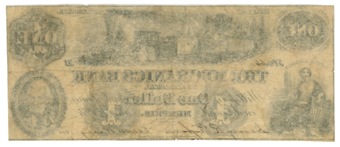 1854 Mechanics Bank of Memphis TN $1 Tennessee (L6101)