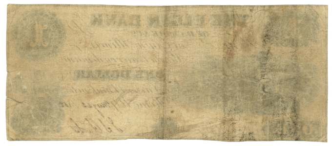 1852 Elgin Bank D. Clark & Co. $1 Illinois IL (L6114)