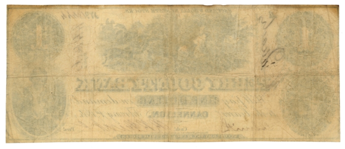 1854 Perry County Bank Cannelton Indiana $1 IN (L6115)