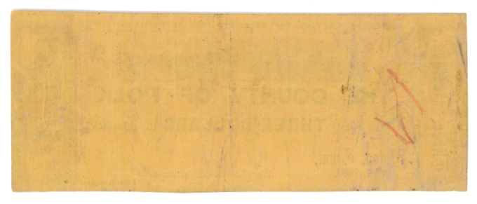 1863 County of Polk Benton Tennessee $3 TN (L6116)