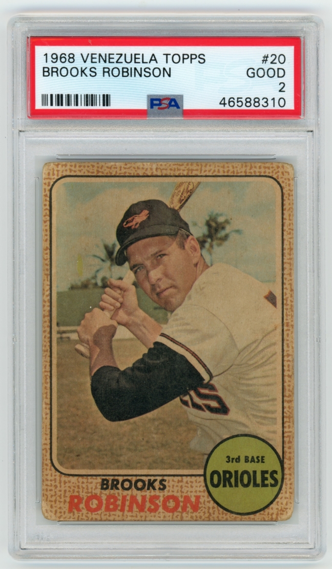 1968 Topps Venezuela #20 Brooks Robinson Baltimore Orioles HOF PSA 2 GD