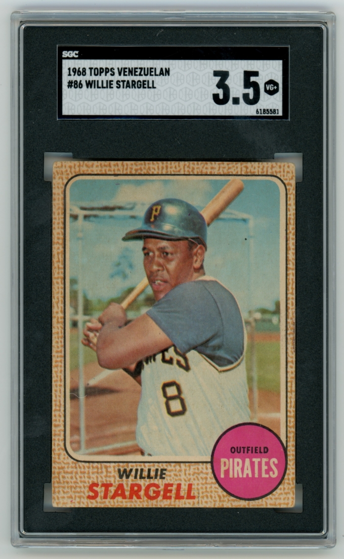 1968 Topps Venezuela #86 Willie Stargell Pittsburgh Pirates HOF SGC 3.5 VG+