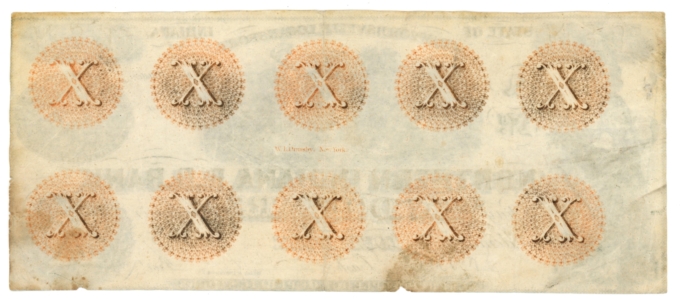 1859 Crawfordsville Logansport & Northern Indiana R.R. Bank $10 Obsolete (64849)