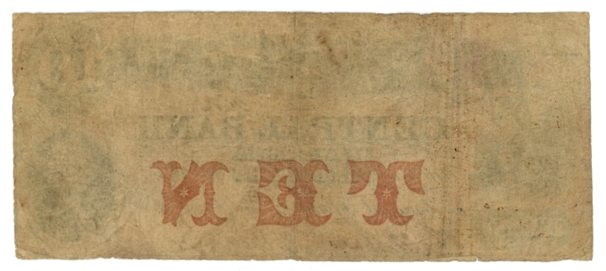 1857 Central Bank of Alabama Montgomery AL $10 Obsolete Note (64852)
