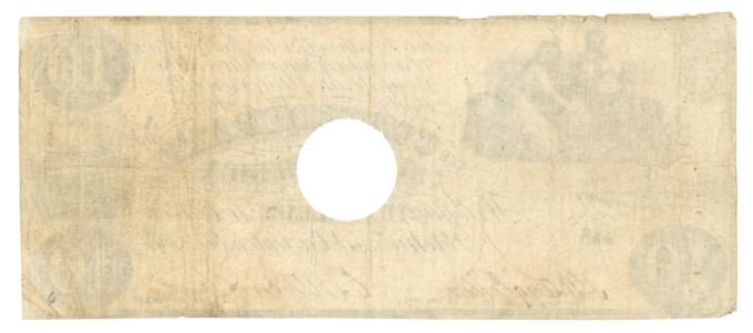T-28 1861 Confederate States of America CSA $10 Note PF-9 CR-236 (65006)