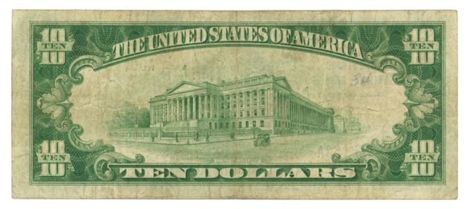 1929 Type 1 Second National Bank of Warren Ohio OH $10 NBN Ch#2479 (64887)