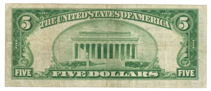 1929 Type 1 Mahoning National Bank of Youngstown Ohio OH $5 NBN Ch#2350 (64886)