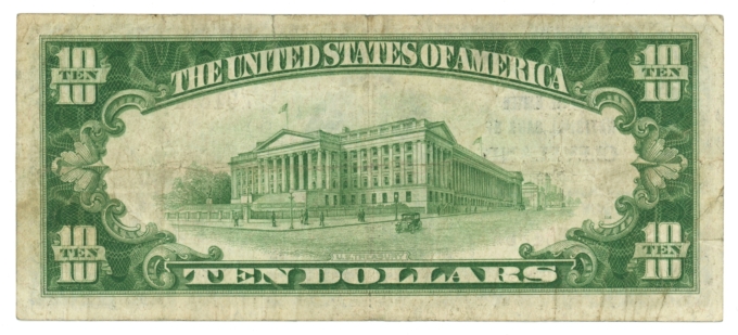 1929 Type 1 Central United National Bank of Cleveland Ohio $10 NBN Ch#4318 64891