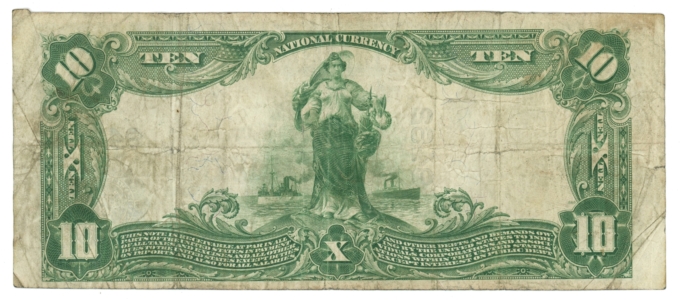 1902 National Bank of Fairmont West Virginia WV $10 NBN Ch#9462 PB (64894)