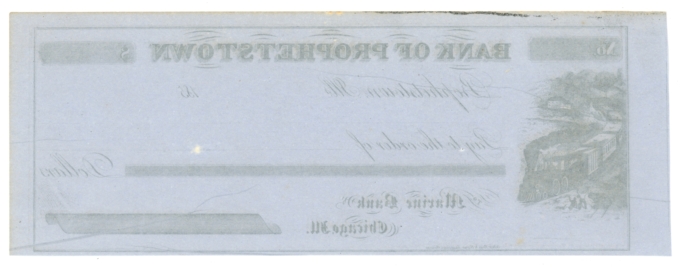 185X Bank of Prophetstown Illinois IL Remainder Check (64921OZ)