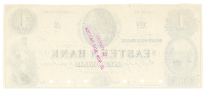 185X Eastern Bank West Killingly Connecticut CT $1 Proof Note CT450-UNL (64948)