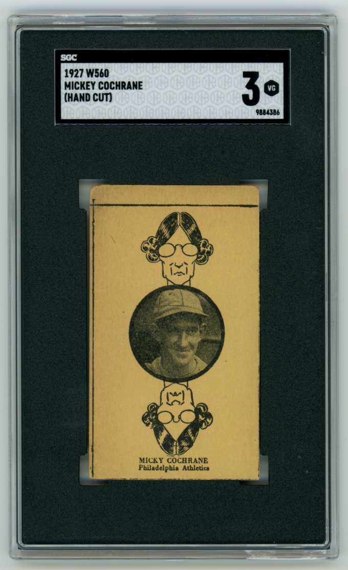 1927 W560 Mickey Cochrane Philadelphia Athletics Joker HOF SGC 3 VG (64436)
