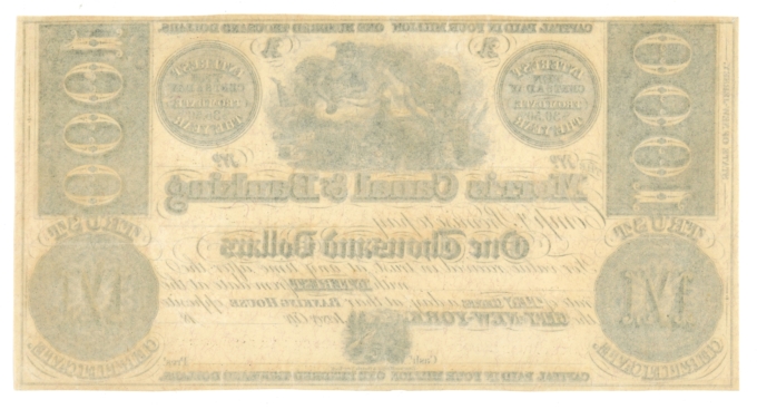 18XX Morris Canal & Banking Co Jersey City NJ $1000 Obsolete (64978OZ)
