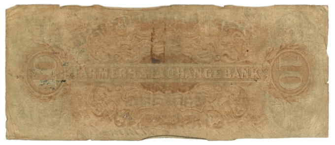 1853 Farmers & Exchange Bank of Charleston $10 SC (L6120)